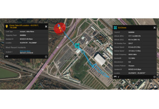 Drone flight and take-off location tracked by Hidden Level AMS