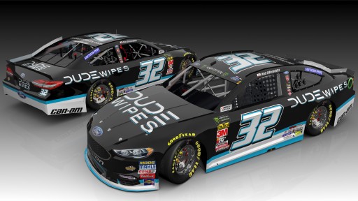 DUDE Wipes Sponsor Matt DiBenedetto and the Go Fas Racing Ford at Pocono Raceway