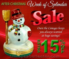 After-Christmas 15% Sale at LimogesCollector.com