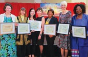 Recipients of the Youth for Human Rights Toronto human rights award, presented at the group's 10th annual human rights award ceremony at the Ontario Science Centre.