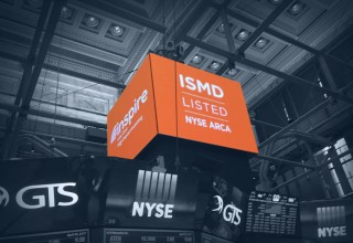 Inspire Small/Mid Cap Impact ETF (NYSE: ISMD) on NYSE floor billboard