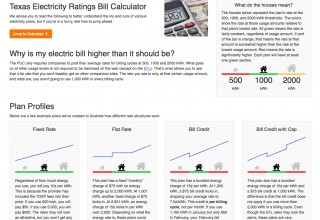 Texas Electricity Bill Plan Types