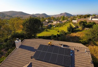 Sullivan Solar Power electrician working on a job