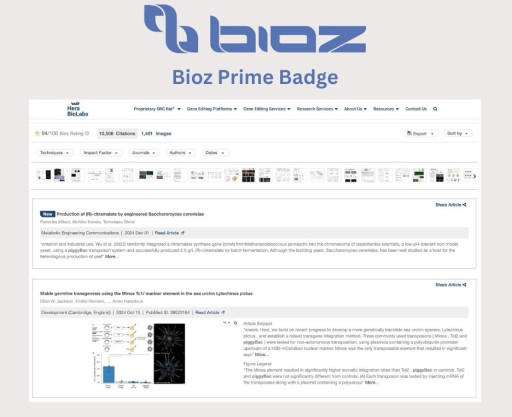 Hera BioLabs Increases Scientific Transparency and Engagement With Bioz Technology