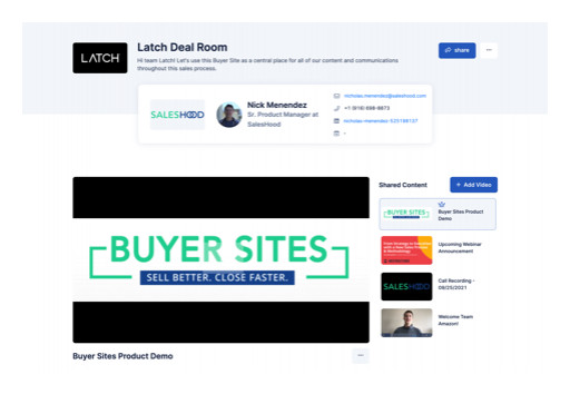 Saleshood Launches Buyer Sites to Elevate Virtual Selling Experience