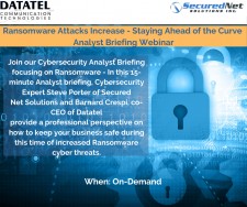Cybersecurity Analyst Briefing [Webinar] - Ransomware Attacks Increase - Staying Ahead of the Curve 