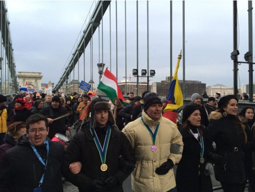 Scientologists March in Hungary for the Religious Freedom of All