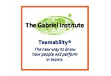 The Gabriel Institute is based in Philadelphia, PA