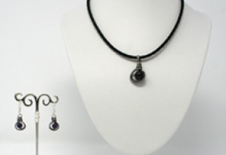 Woven Sphere Pendant and Earring set