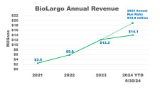 BioLargo Annual Revenues