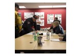 Lessons Learned - Alberta Premier Rachel Notley is given a briefing on the Fort McMurray wildfire by Director of Emergency Management and Fire Chief, Darby Allen, at the Regional Emergency Operations Centre in the evacuated city on Monday, May 9, 2016. (photograph by Chris Schwarz/Government of Alberta)