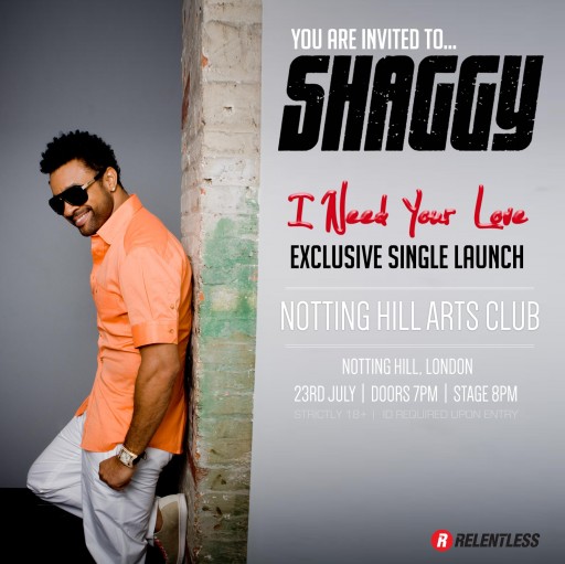 Notting Hill Arts Club- Shaggy Exclusive New Single Launch