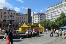 Volunteer Ministers tent in the heart of Oslo