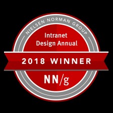 Bonzai Intranet Client wins 2018 Nielsen Norman Group Intranet Design Award