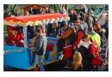 Parents and kids boarded Lennie the Land Train for a ride around Winter Wonderland December 11, 2016, at Saint Hill in the UK.