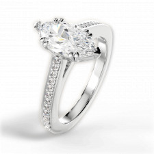 Ritani Pavé Vaulted Diamond Engagement Ring