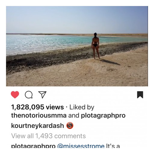 58 Million Followers Amazed as Kourtney Kardashian Uses Plotagraph+ App at the Red Sea