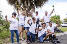 Members of The Way to Happiness Association of Tampa Bay joined in a cleanup of a stretch of the Pinellas Trail organized by the Clearwater Police Department. 