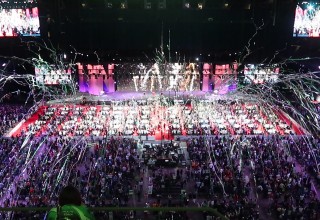 Stadium Streamers Create Huge Climax to Special Event