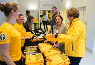 Volunteer Ministers were presented with a patch commemorating their participation in the Woolsey Fire disaster response.