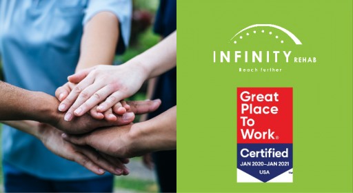 Infinity Rehab Named Great Place to Work for Second Year