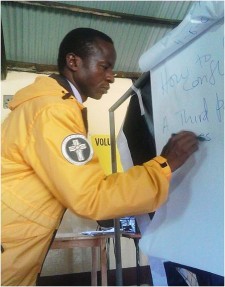 Scientology Volunteer Minister from Kenya is providing seminars to neighbors and nearby villages