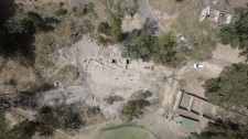 Aerial excavation view at El Araj