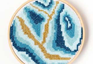 Geode Modern Cross Stitch Kit