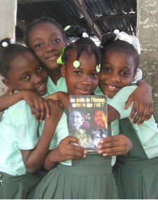 Young children learn their human rights at a school in Haiti.