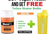 Vegan Protein Powder Chocolate Slim Blend , With Yellow Shaker Bottle