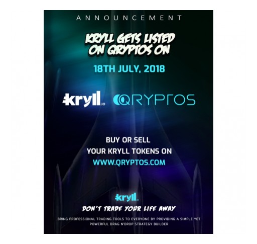 Kryll.io Automated Crypto Trading Strategies Platform Gets Listed on QRYPTOS