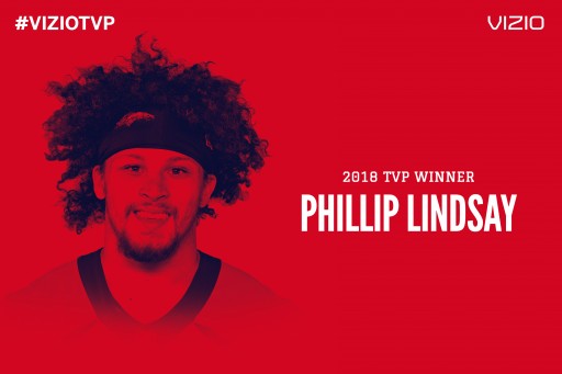 Breakout Running Back Phillip Lindsay Named 2018  VIZIO Top Value Performer