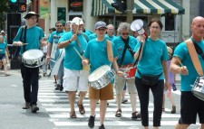 Volunteers from the Church of Scientology Montreal and Church of Scientology Quebec raise awareness on the danger of drugs with a march through the center of Montreal.