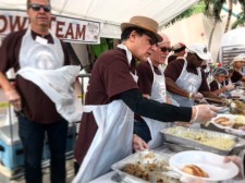 Dr. Farshchian feeding the homeless