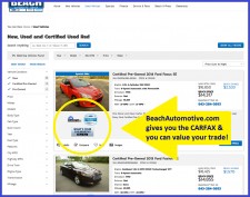 BeachAutomotive.com Search Page Example