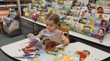 Young student reading