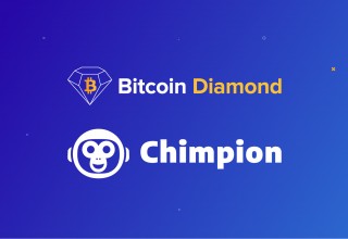 Bitcoin Diamond and Chimpion Logos
