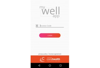 MyWellApp Login Screen