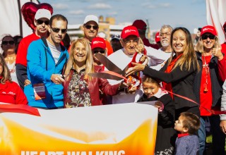 The Ribbon Cutting for Shoreline Heart Walk - American Heart Association 