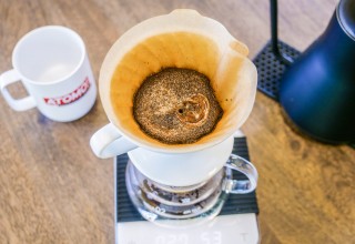 Atomo Molecular Coffee being brewed