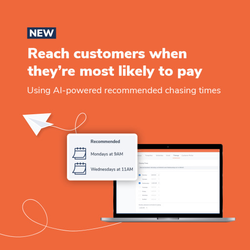 Chaser launches AI-powered recommended invoice chasing times to help SMEs reach customers when they're most likely to pay