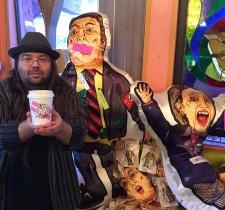 Life Size Clinton & Trump Voodoo Dolls with Artist