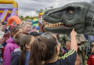 Dinosaurs throughout the Community Centre grounds