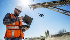 3D Robotics' aerial data system in action at a construction site