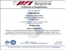 Collavate ISO9001:2015 Certificate