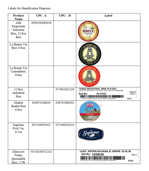 CORRECTION: Savencia Cheese USA Announces Voluntary Recall of Select Soft Ripened Cheeses