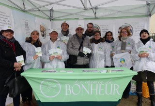 The volunteers set up their tent and began reaching out to the community, sharing The Way to Happiness with local residents.