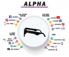 Alpha Live Video Streaming Smart Sunglasses