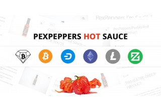 Pay with BCD, BTC, DASH, ETH, LTC and XZC at PexPeppers Hot Sauce