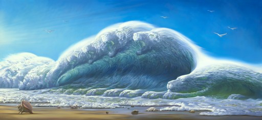 Vladimir Kush Unveils His Latest Artwork 'Ocean Roar'